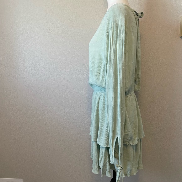 H&M Mint Swiss Dot Long Sleeve Dress - Picture 4 of 9